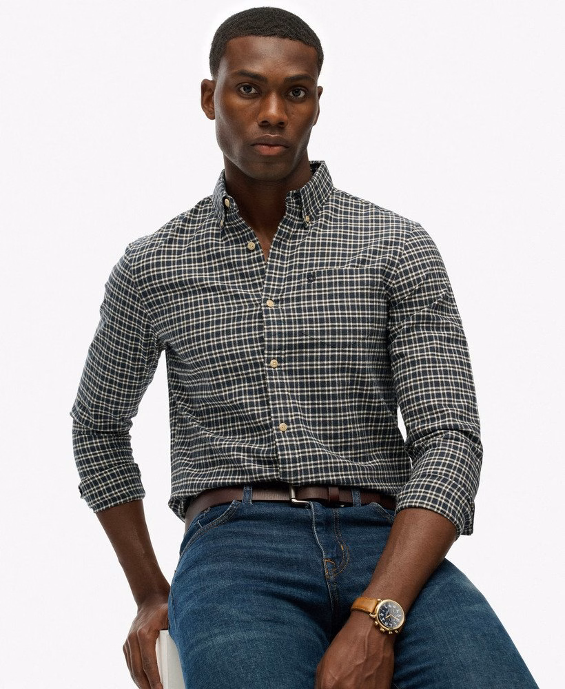 Premium geruit Oxford-shirt