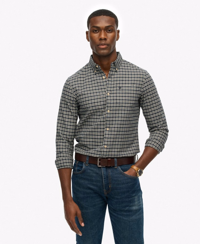 Premium geruit Oxford-shirt