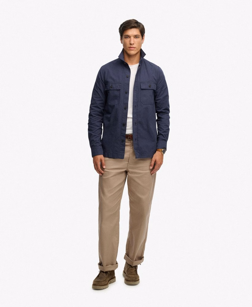 Militair shirt met lange mouwen