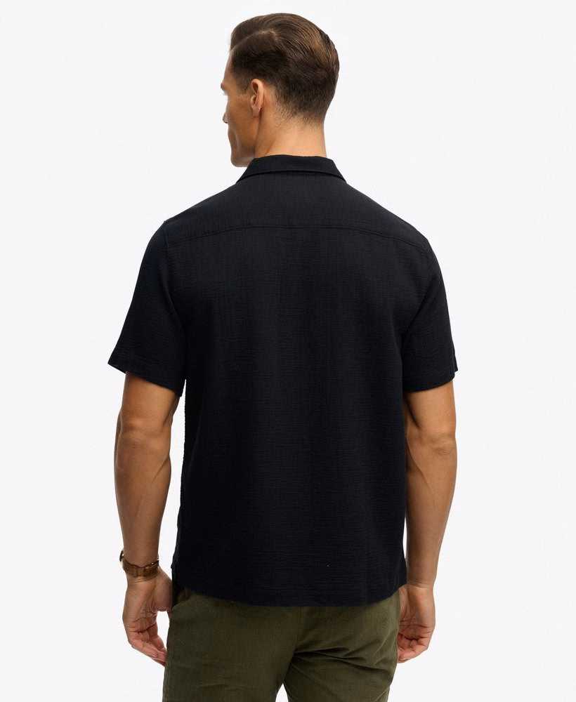 The Merchant Store - Shirt met korte mouwen en textuur