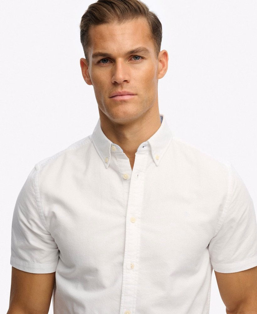 Preppy Oxford overhemd met korte mouwen