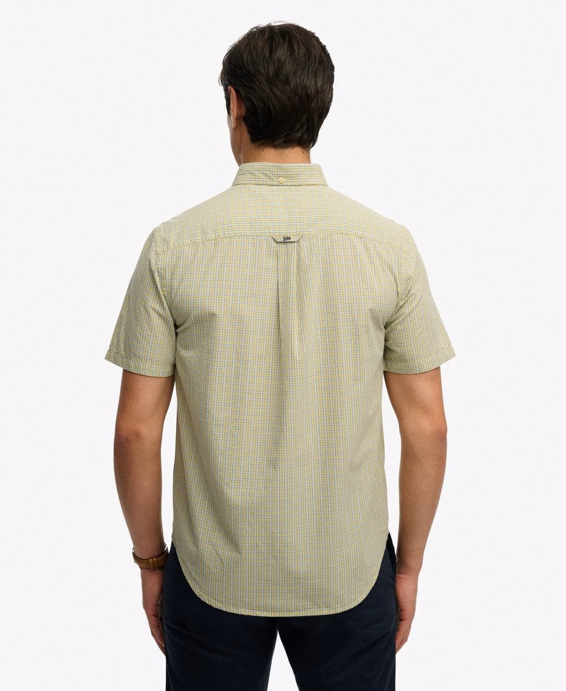 Preppy poplin overhemd met korte mouwen