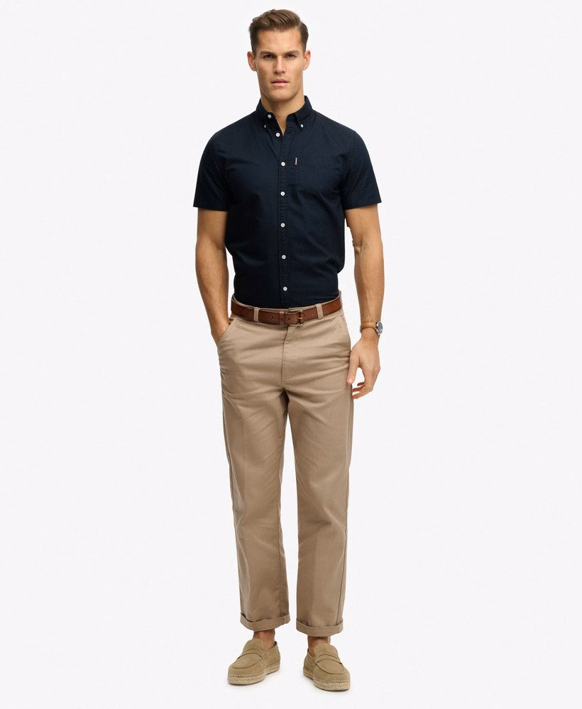 Essentials Oxford overhemd met korte mouwen