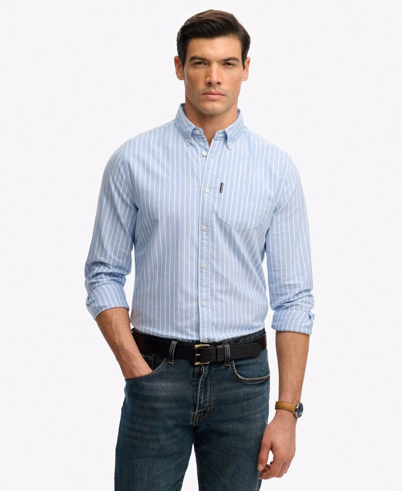 Essentieel Oxford overhemd met lange mouwen