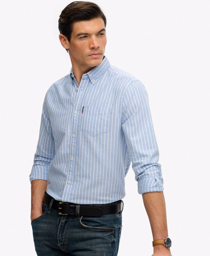 Essentieel Oxford overhemd met lange mouwen