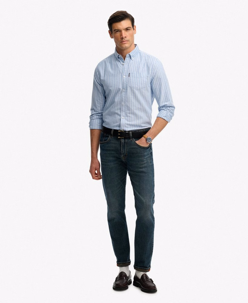 Essentieel Oxford overhemd met lange mouwen