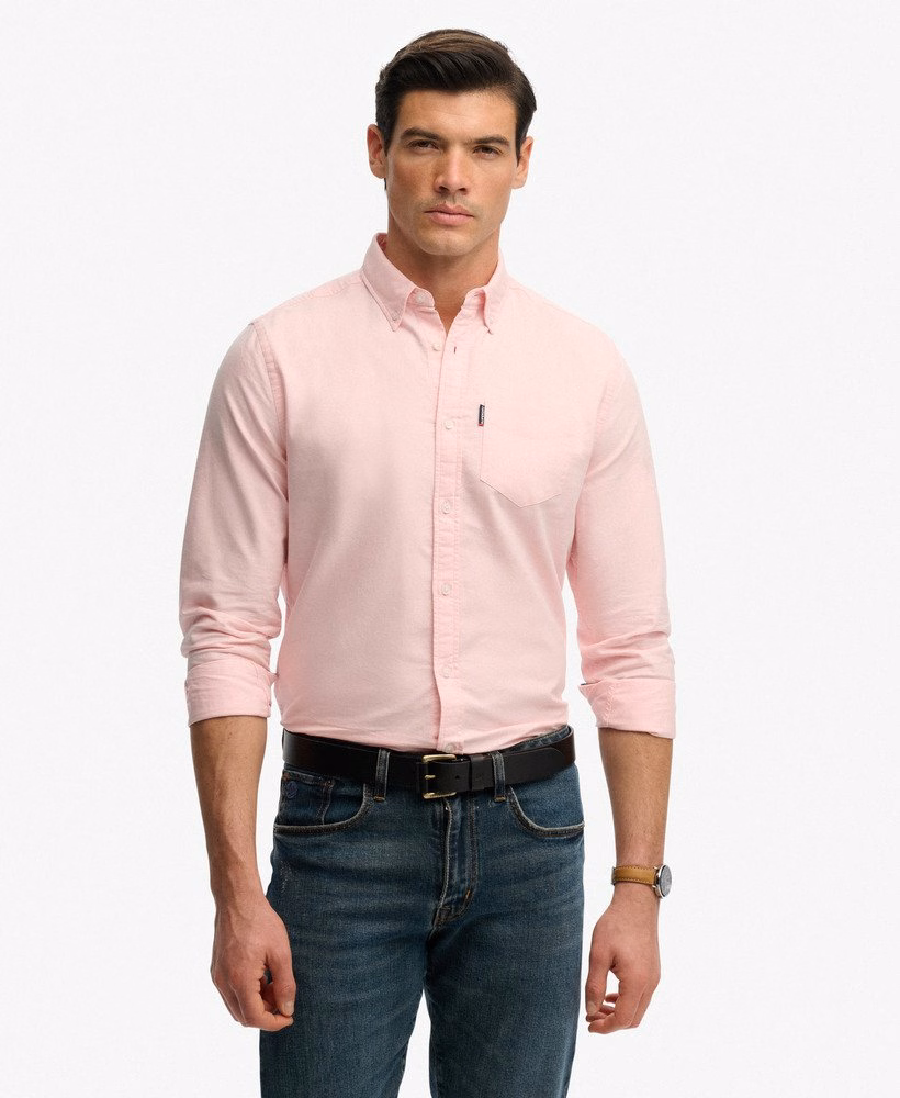 Essentieel Oxford overhemd met lange mouwen