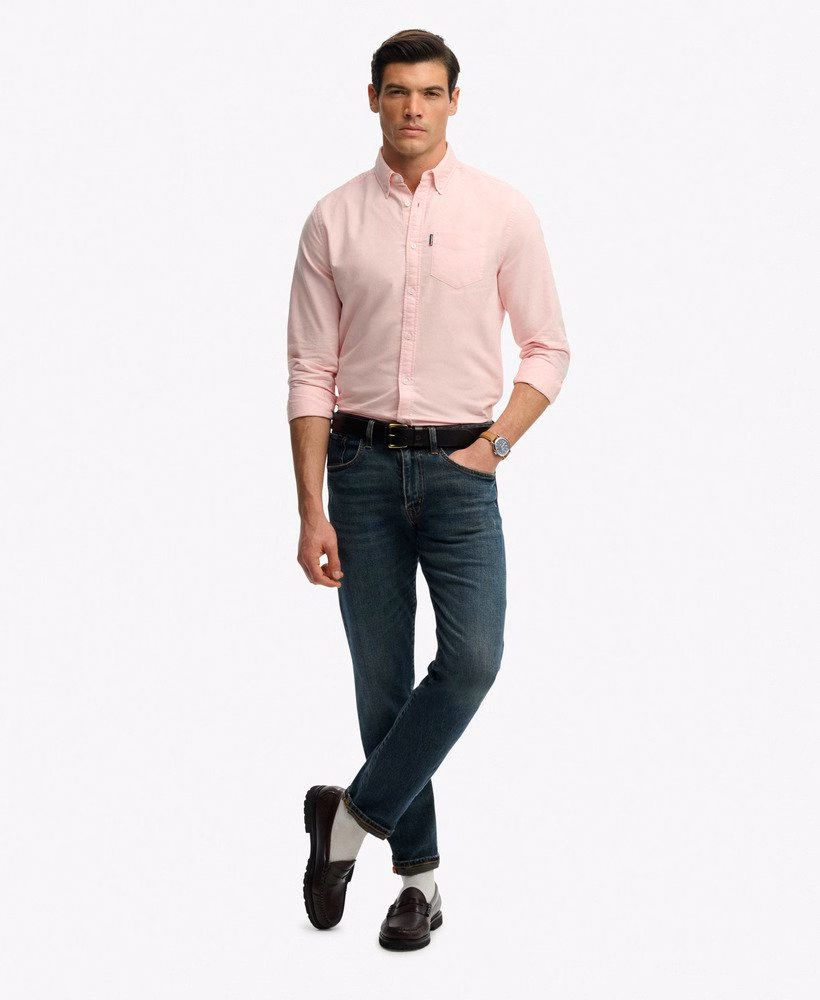 Essentieel Oxford overhemd met lange mouwen