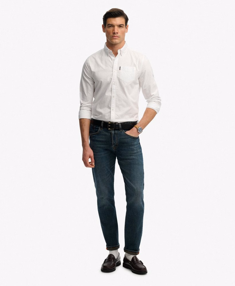 Essentieel Oxford overhemd met lange mouwen