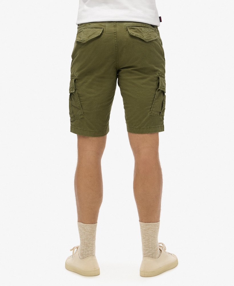 biologische katoenen cargo shorts in authentiek kaki