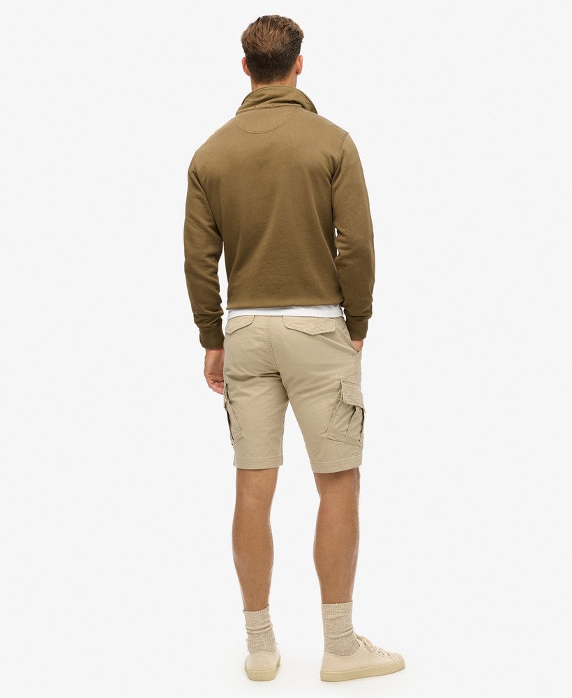 biologische katoenen cargo shorts in stonewash-kleur.