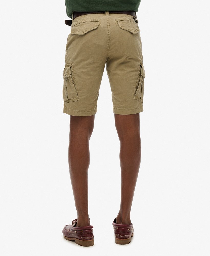 biologische katoenen cargo shorts in beige.