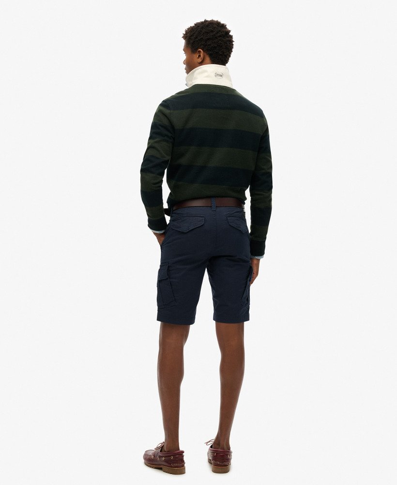 biologische katoenen core cargo shorts in nordic chrome navy