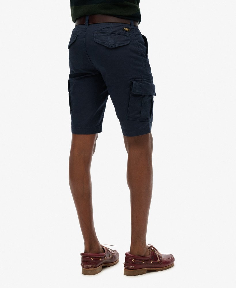 biologische katoenen core cargo shorts in nordic chrome navy