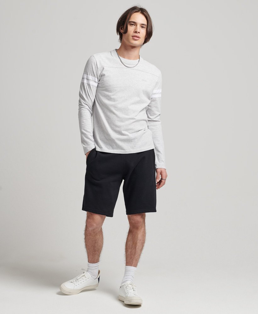 biologische katoenen shorts met vintage logo in zwart