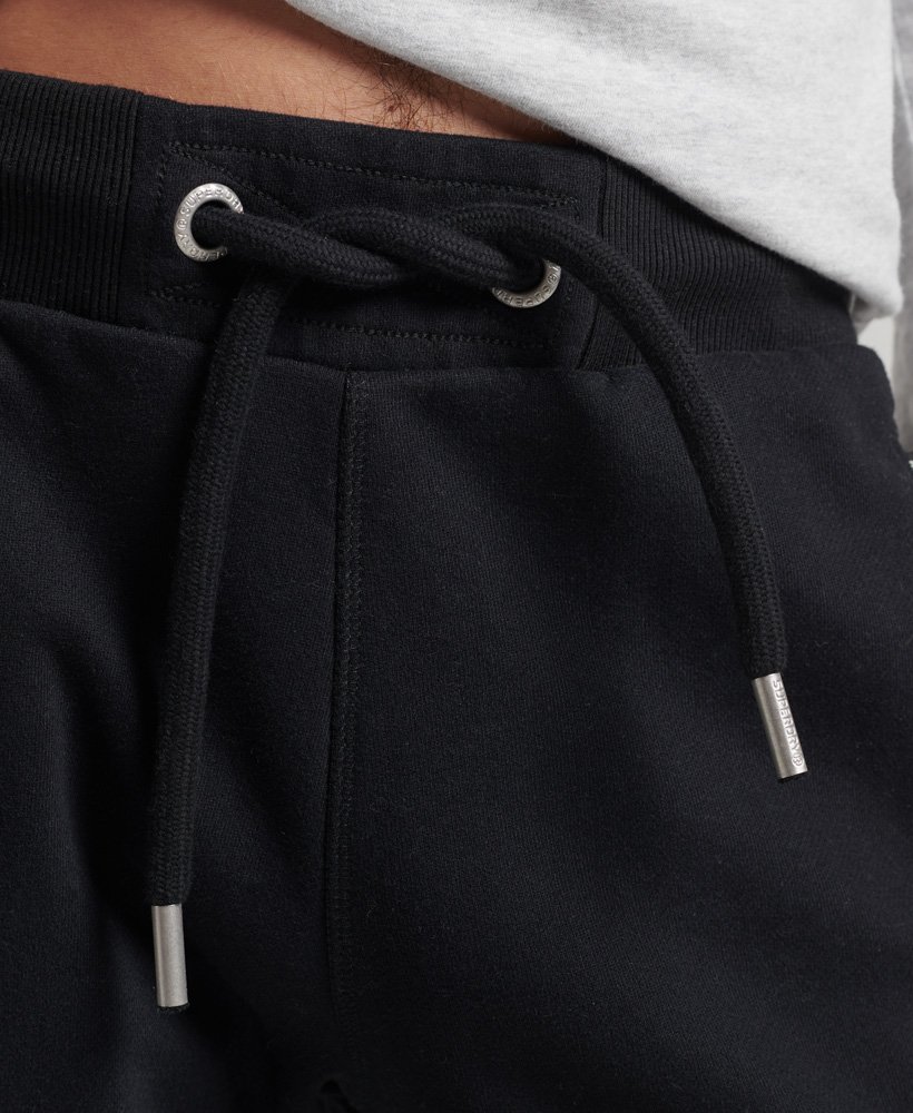 biologische katoenen shorts met vintage logo in zwart