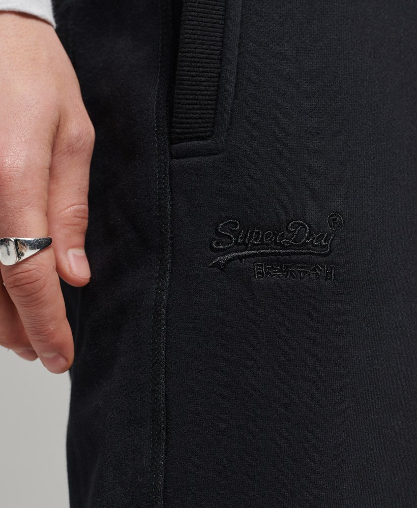 biologische katoenen shorts met vintage logo in zwart