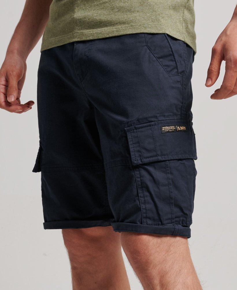 biologische katoenen cargo shorts in eclipse navy