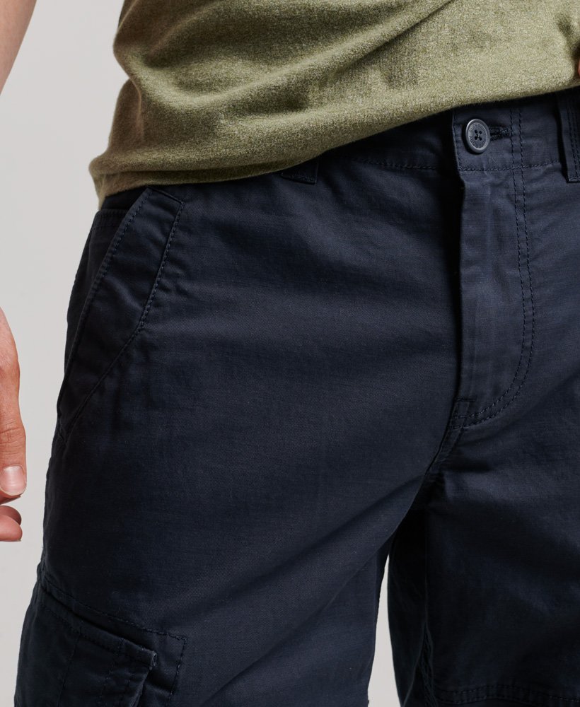 biologische katoenen cargo shorts in eclipse navy