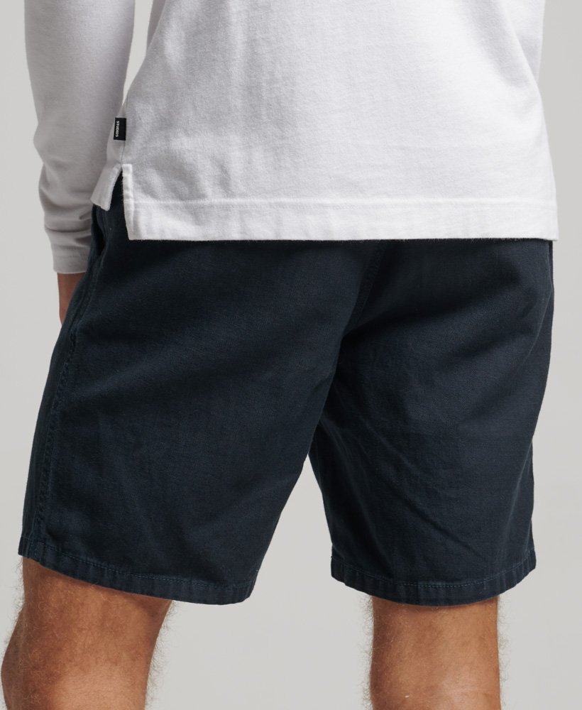 vintage overgeverfde shorts in eclipse navy
