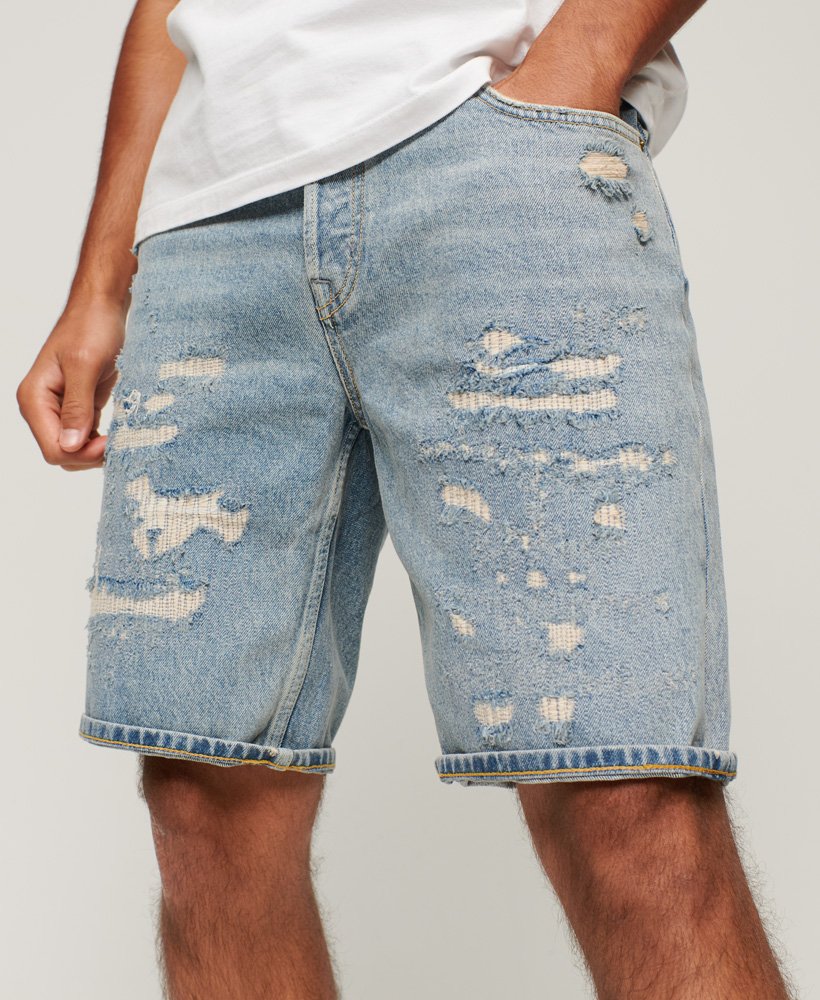rechte shorts van biologisch katoen in sunset vintage op maat gemaakt.