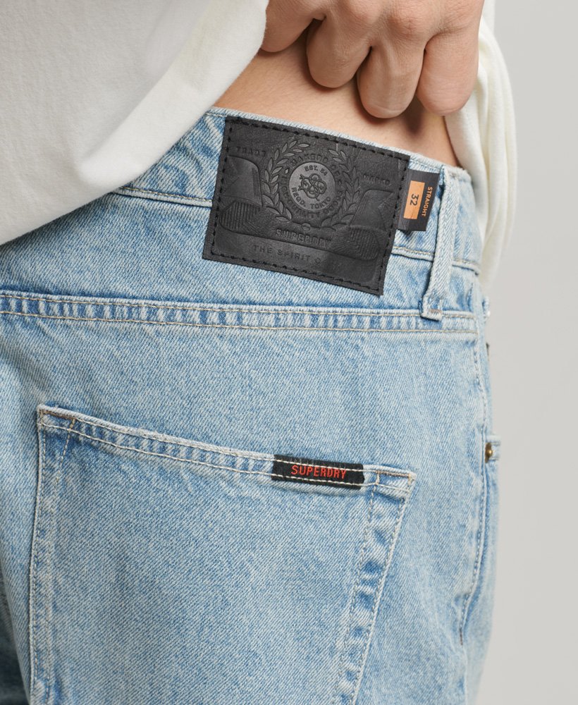 vintage rechte shorts in beak beatup blue