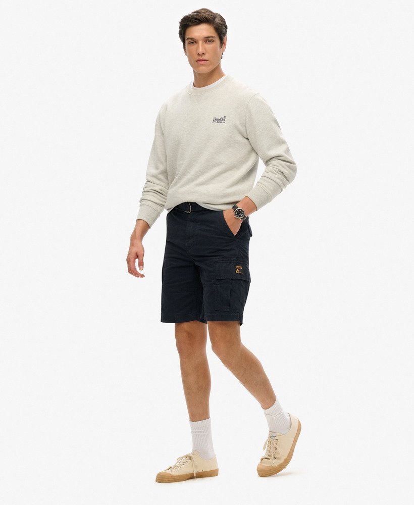 biologische katoenen cargo shorts in eclipse navy