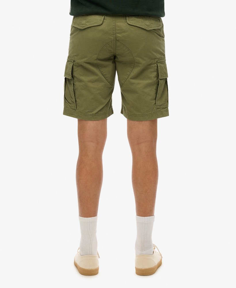 biologische katoenen cargo shorts in olijfgroen kaki