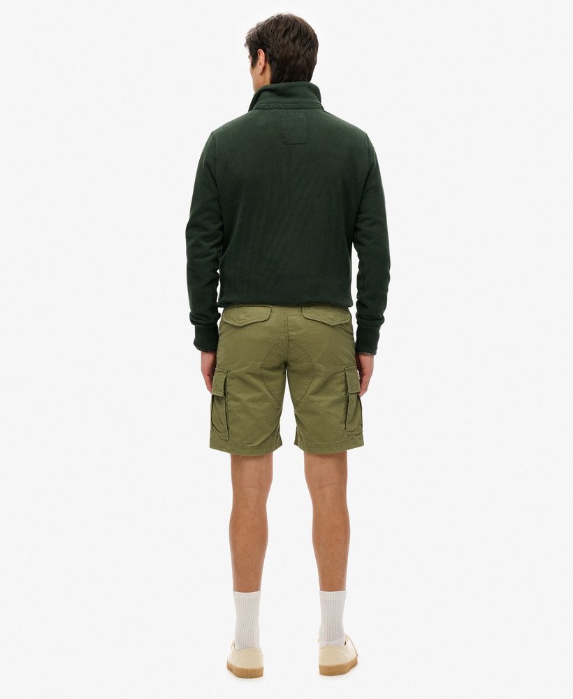 biologische katoenen cargo shorts in olijfgroen kaki