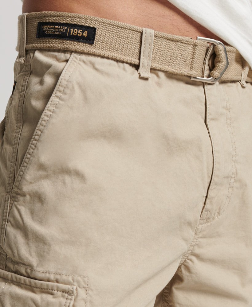 biologische katoenen cargo shorts in stonewash taupebruin