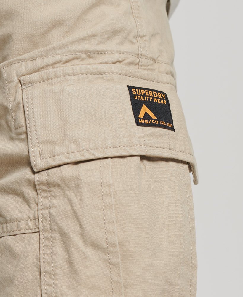 biologische katoenen cargo shorts in stonewash taupebruin