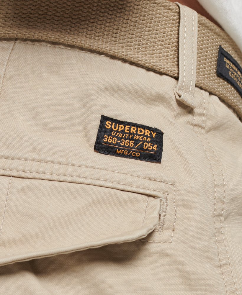 biologische katoenen cargo shorts in stonewash taupebruin