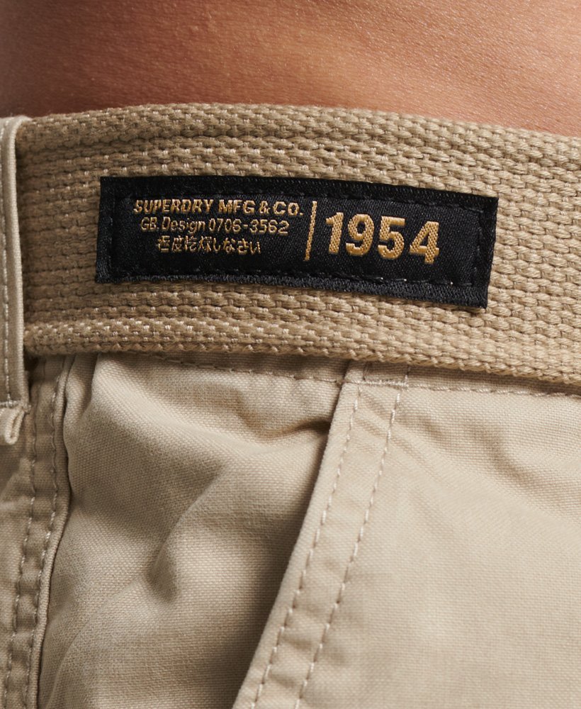 biologische katoenen cargo shorts in stonewash taupebruin