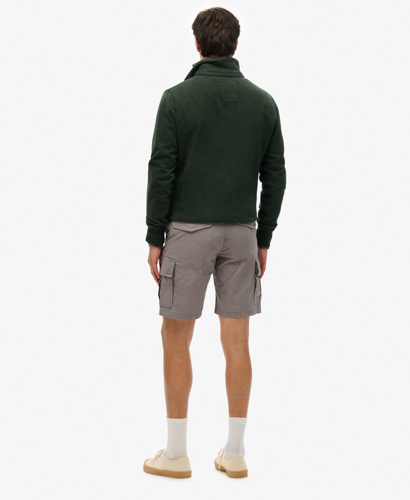 biologische katoenen cargo shorts in marineblauwgrijs