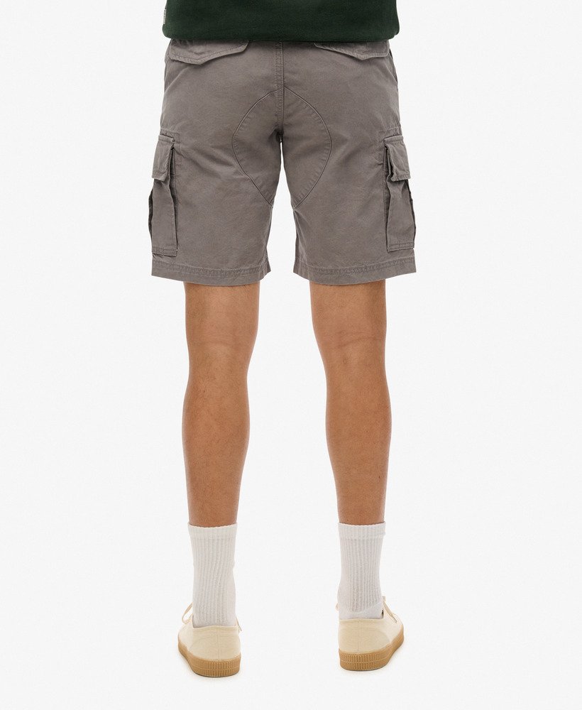 biologische katoenen cargo shorts in marineblauwgrijs