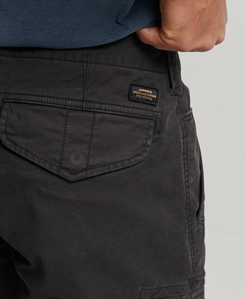biologische katoenen cargo shorts in zwart