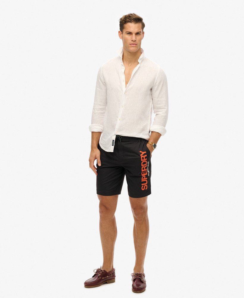 sportieve boardshorts van gerecycled materiaal in zwart