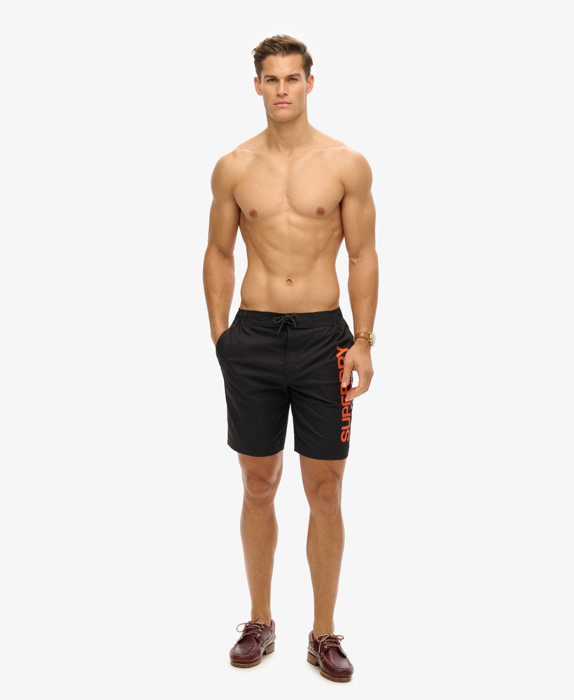sportieve boardshorts van gerecycled materiaal in zwart