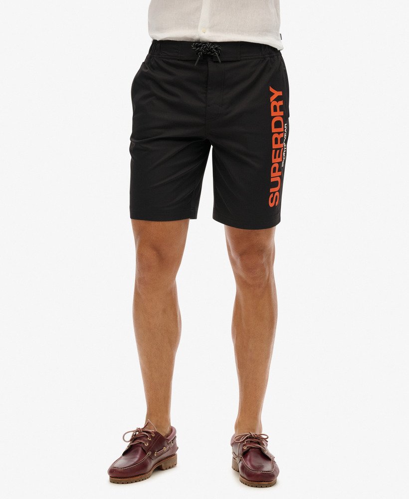 sportieve boardshorts van gerecycled materiaal in zwart