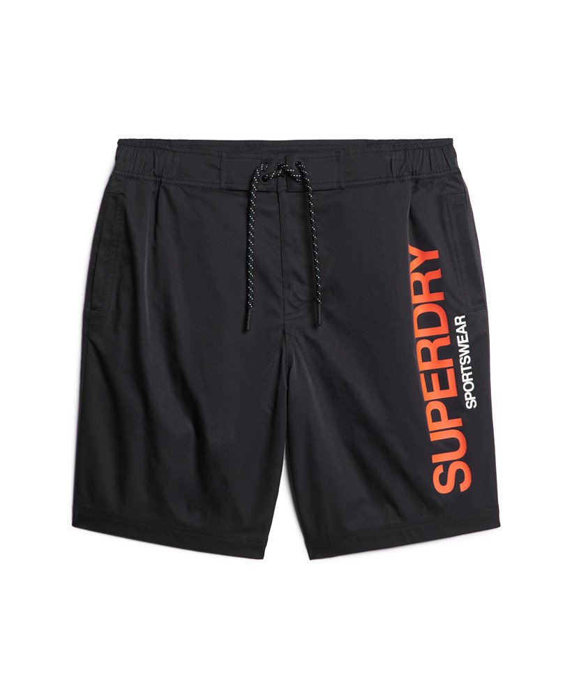 sportieve boardshorts van gerecycled materiaal in zwart