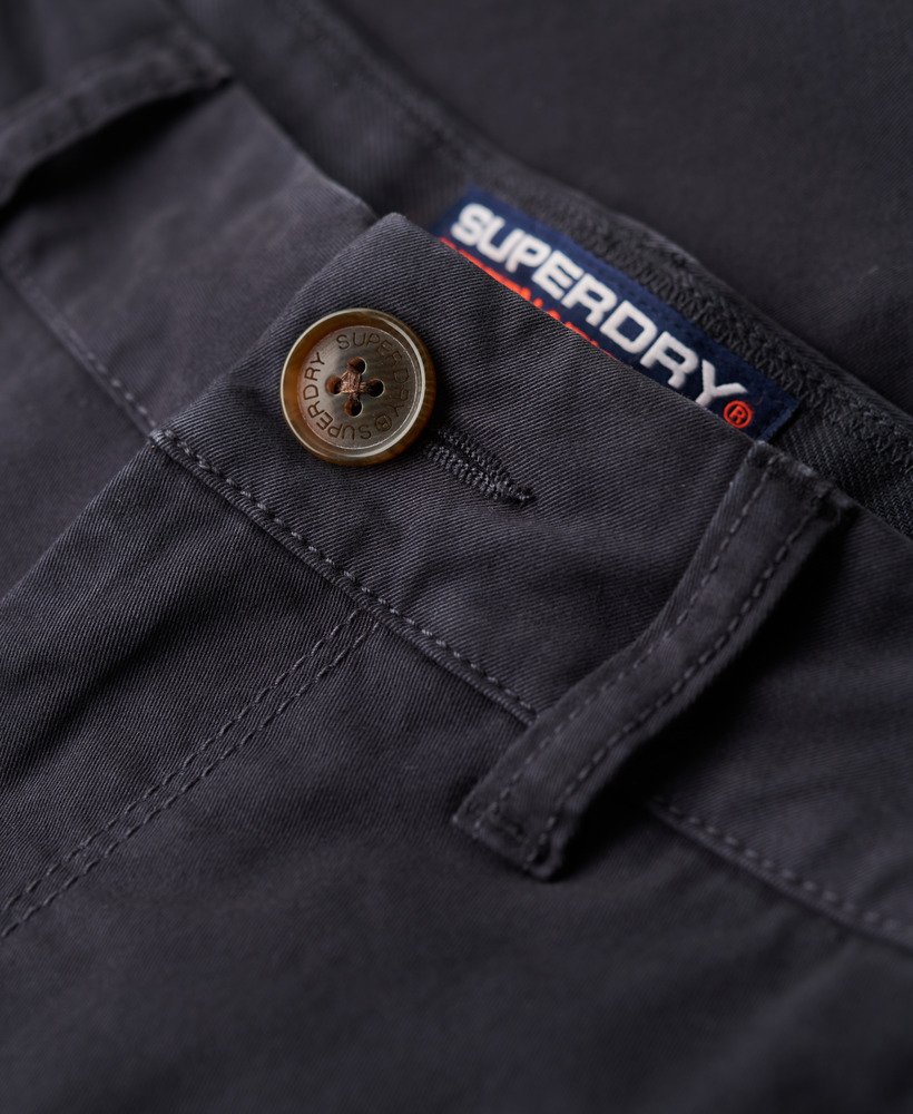 vintage chino shorts in middernachtblauw