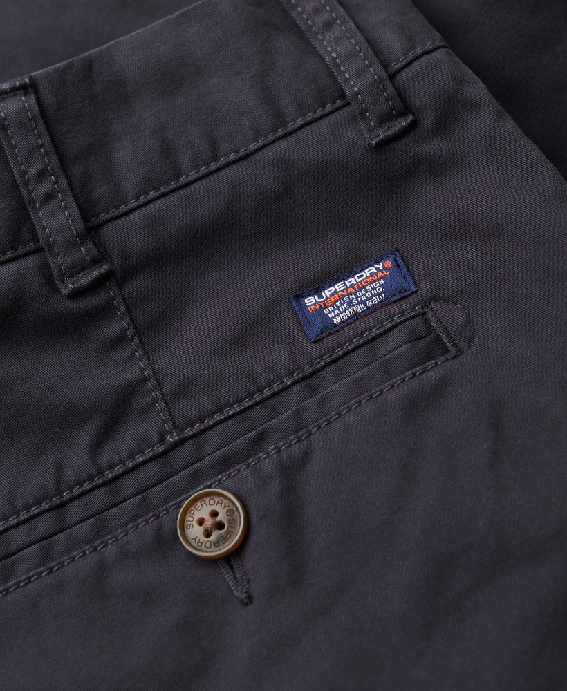 vintage chino shorts in middernachtblauw