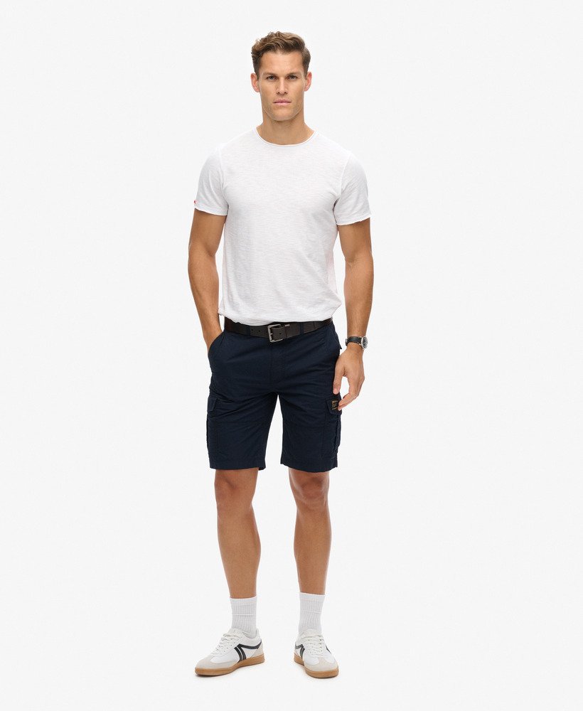 parachute cargo shorts in middernachtblauw