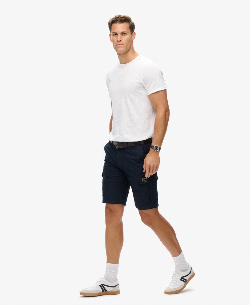 parachute cargo shorts in middernachtblauw