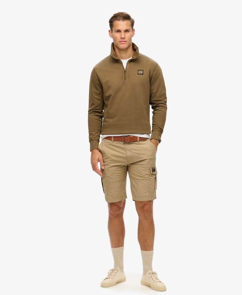 parachute cargo shorts in zandkleur