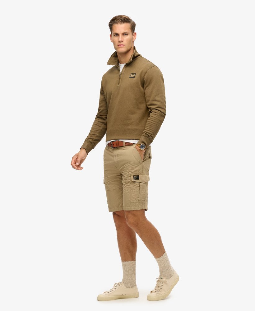 parachute cargo shorts in zandkleur