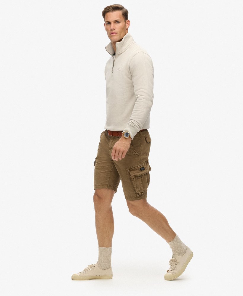 core cargo short in tan khaki