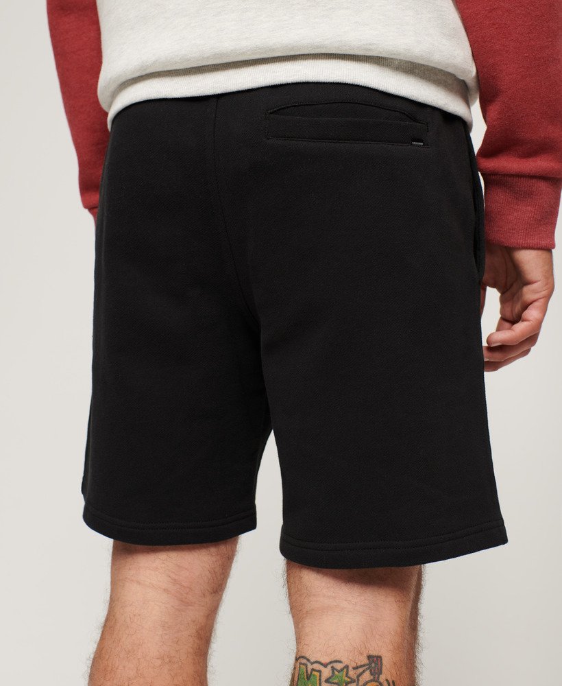 sportieve shorts met reliëfprint in zwart