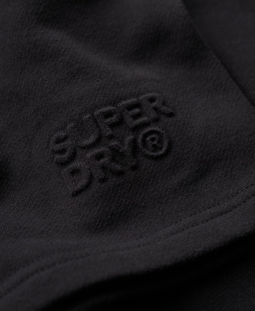 sportieve shorts met reliëfprint in zwart