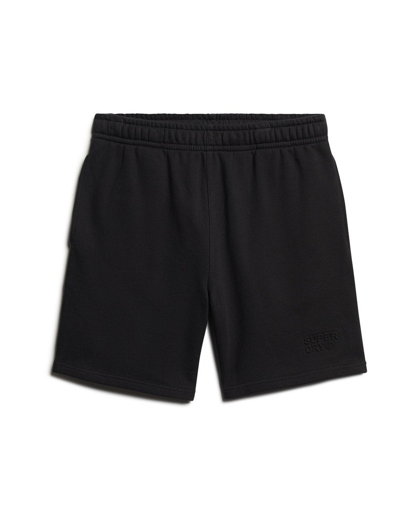 sportieve shorts met reliëfprint in zwart